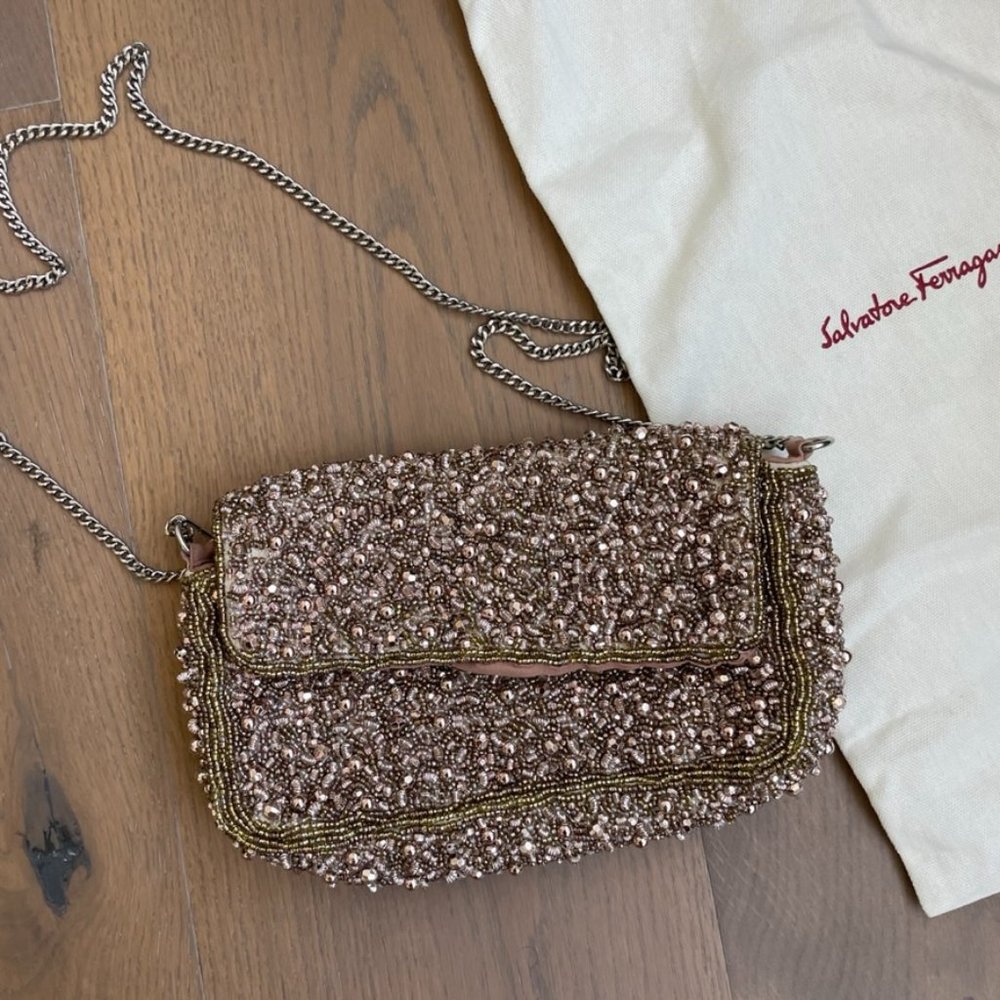 Zara beaded chain crossbody bag
